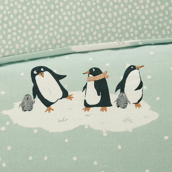 NWT True North Duvet Cover Set Aqua Penguin - Picture 2 of 8